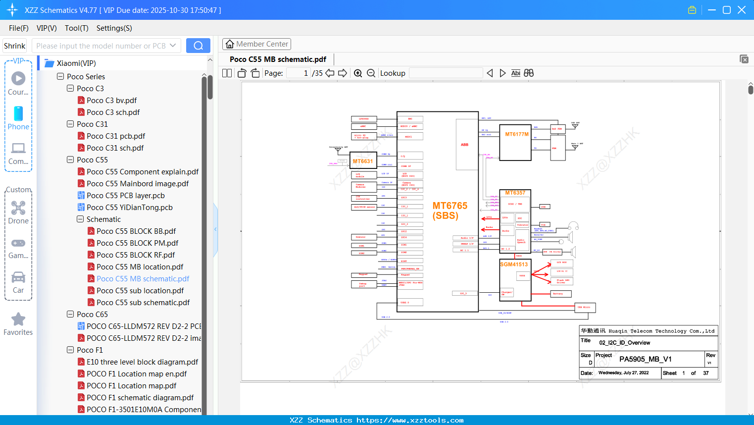 Xiaomi Poco C55 MB Schematic